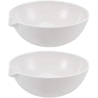sourcing map Evaporando Plato Cuenca Porcelana 60ml Redondo Forma con Pico 2Uds